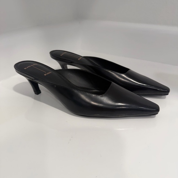 Black Suede Studio Shoes - Black Suede Studio LOGAN 50 MULE Black Leather size 38.5 NEW